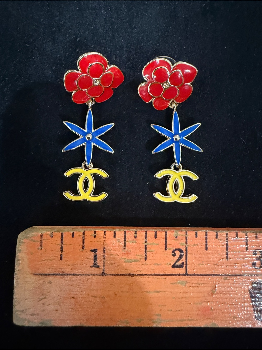 CHANEL Pendant Earrings Metal,Resin,Gold, Multicolored Spring Summer 2026